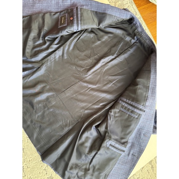 Ermenegildo Zegna Blazer - Cashmere Silk And Linen Blue With White And Burgundy - Picture 11 of 15